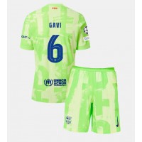 Barcelona Paez Gavi #6 Fußballbekleidung 3rd trikot Kinder 2024-25 Kurzarm (+ kurze hosen)